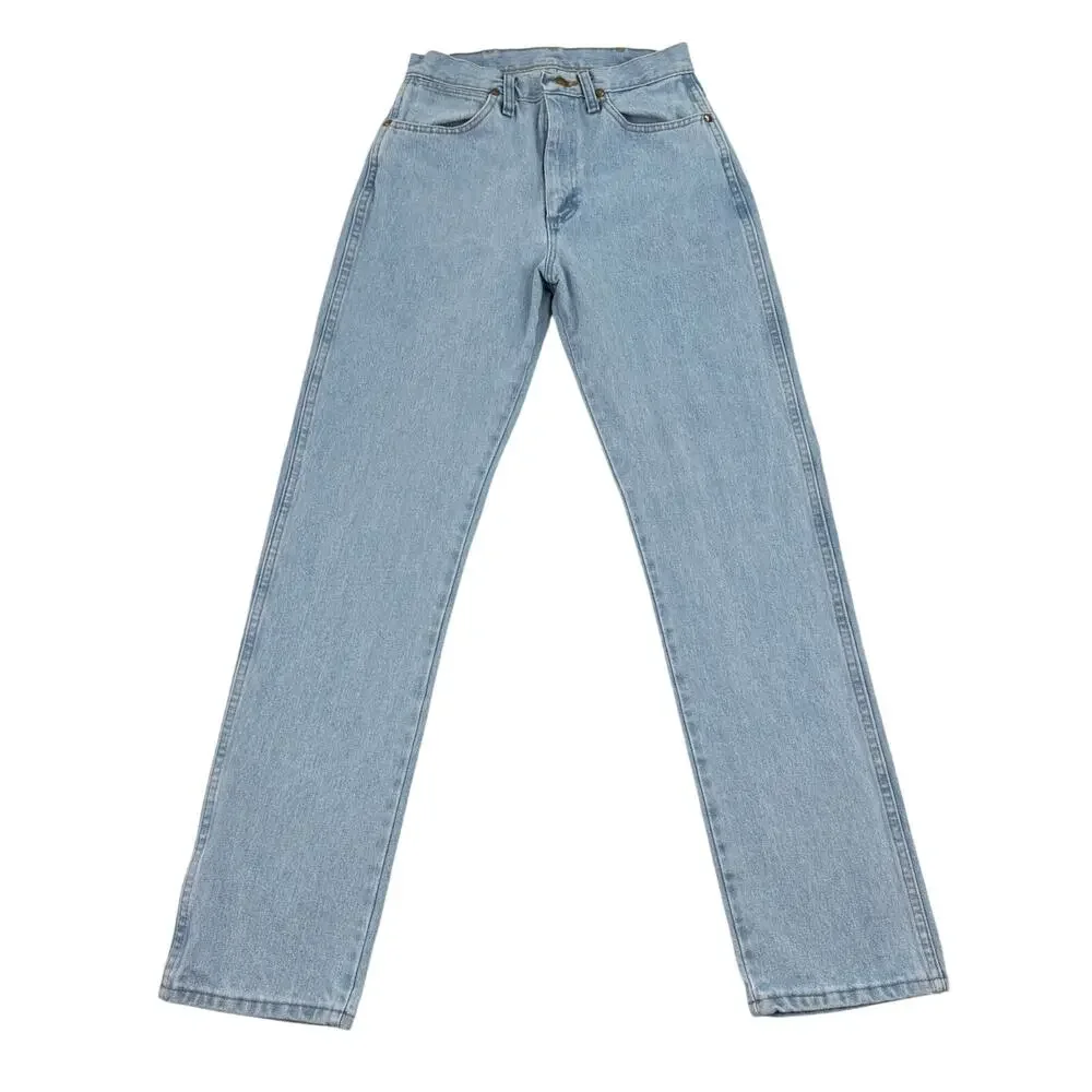 Wrangler Cowboy Cut Jeans Womens 3x32 High Rise Western Light Wash Denim